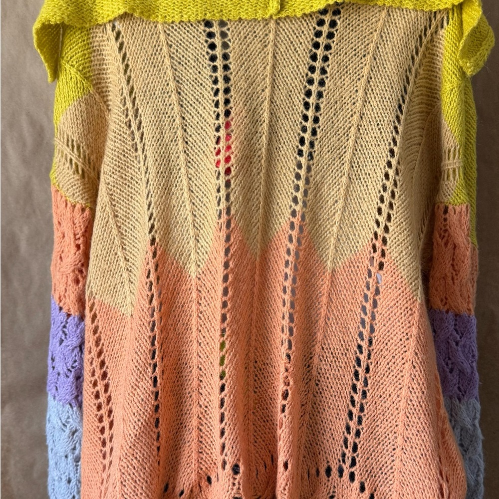 Storia Multicolor Oversized Button Front Sweater … - image 6